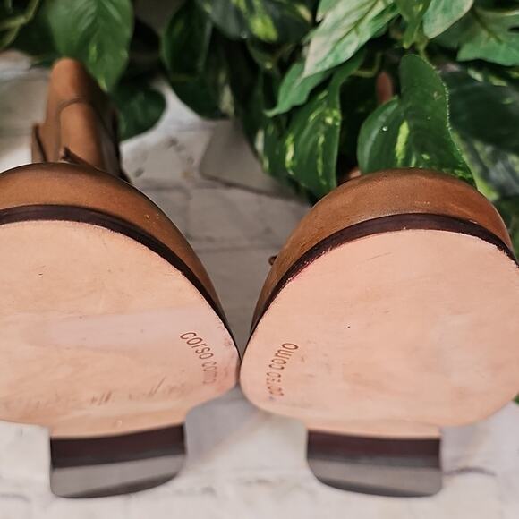 Corso Como SIDE Tie Brown Leather Ankle Boots 10 - Picture 8 of 14